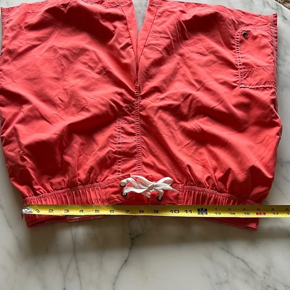 NWT‎ St Johns Bay Mens Cargo Swim Trunks Dubarry Coral Pink UPF 50+ Large